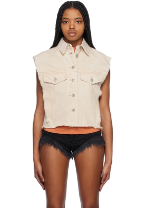 Isabel Marant Etoile Beige Tyra Denim Vest