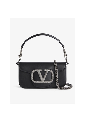 Womens Valentino Garavani Locò Leather Shoulder Bag