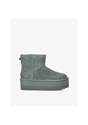 Womens UGG Classic Mini Platform Suede Boots