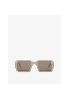 Fe40073U Fendigraphy Rectangle-Frame Acetate Sunglasses