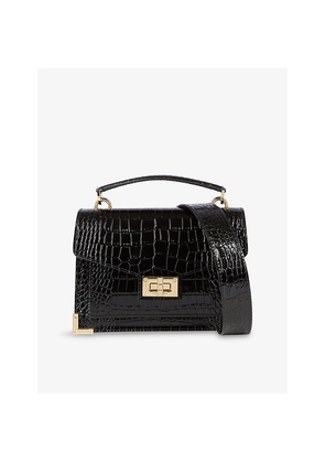 Womens The Kooples Small Emily Crocodile-Effect Leather Cross-Body Bag