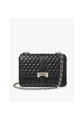 Womens Aspinal Of London Lottie Branded-Hardware Quilted Leather Shoulder Bag