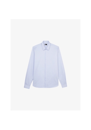 Mens The Kooples Classic-Fit Spread-Collar Cotton-Poplin Shirt