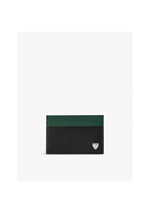 Aspinal Of London Slim Brand-Plaque Leather Card Holder
