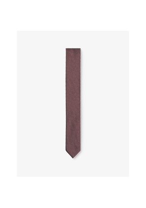 Mens Hugo Jacquard-Pattern Silk-Blend Tie