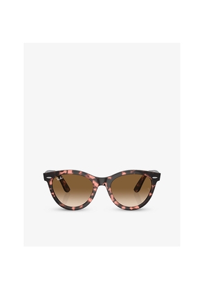 Womens Ray-Ban Rb2241 Wayfarer Way Round-Frame Propionate Sunglasses