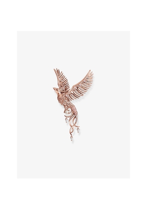 Thomas Sabo Rising Phoenix 18ct Rose Gold-Plated Sterling Silver, Zirconia and Pearl Pendant