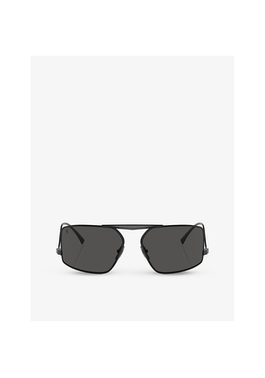 Womens Ferrari Fh1008 Irregular-Frame Metal Sunglasses