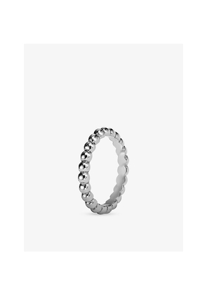 Van Cleef & Arpels Perlée Medium Rhodium-Plated 18ct White-Gold Ring