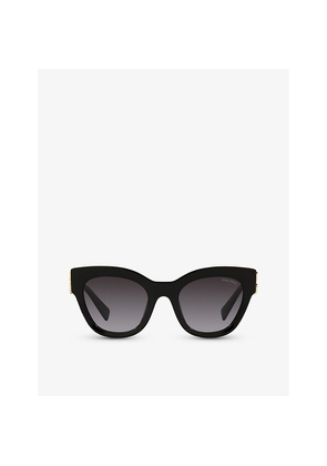 Womens Miu Miu Mu 01Ys Cat-Eye Acetate Sunglasses