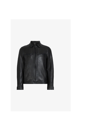 Mens Allsaints Luck Regular-Fit Leather Jacket