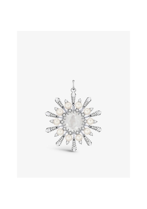 Womens Thomas Sabo Winter Sun Rays Sterling Silver, Zirconia, Milky Quartz and Pearl Pendant