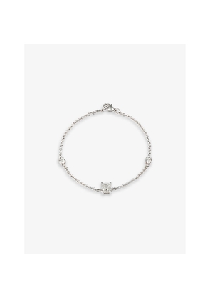 Womens The Diamond Lab Sealed With A Kiss 18ct White-Gold and 1.35ct Asscher-Cut Lab-Grown Diamond Bracelet