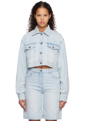 System Blue Cropped Denim Jacket