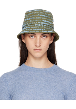 JACQUEMUS Beige Le Raphia 'Le Bob Bordado' Bucket Hat