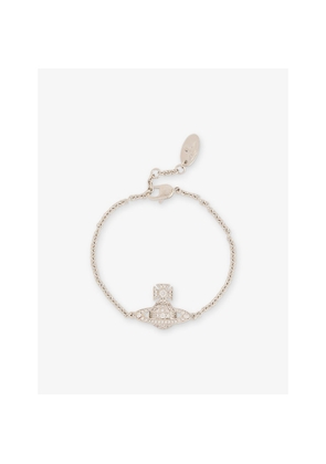 Womens Vivienne Westwood Jewellery Carmela Bas Relief Brass and Cubic Zirconia Bracelet