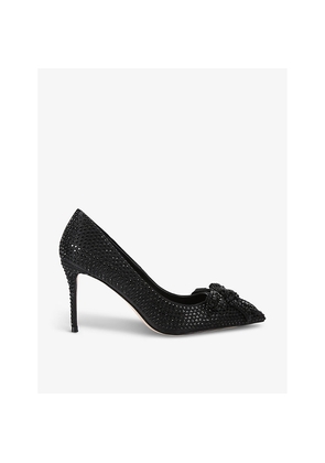 Womens Kurt Geiger London Belgravia Bow Crystal-Embellished Courts