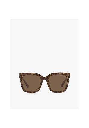 Womens Michael Kors Mk2163 San Marino Animal-Print Square-Frame Acetate Sunglasses