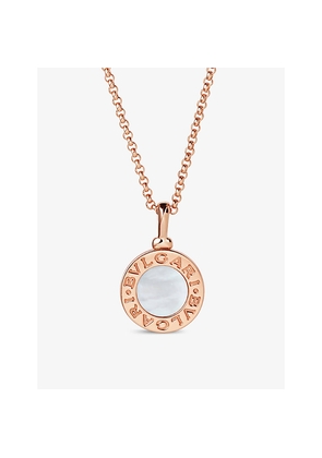 Bvlgari Bvlgari 18ct Rose-Gold and Mother-Of-Pearl Necklace