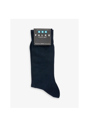 Mens Falke Cotton-Blend Knitted Socks
