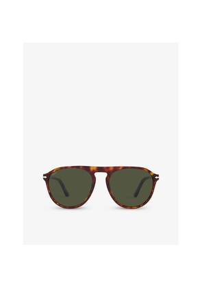 Womens Persol Po3302S Tortoiseshell Aviator-Frame Acetate Sunglasses