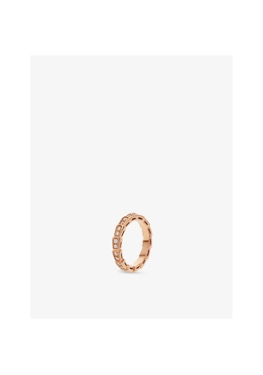 Bvlgari Serpenti Viper 18ct Rose-Gold and 0.45ct Brilliant-Cut Diamond Ring