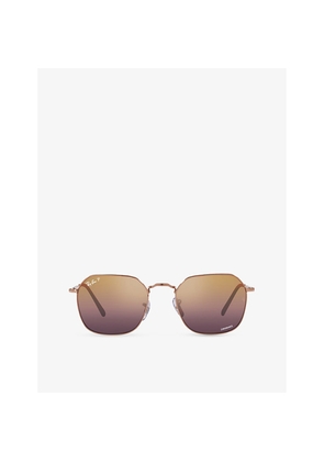 Womens Ray-Ban Rb3694 Jim Hexagonal-Frame Metal Sunglasses