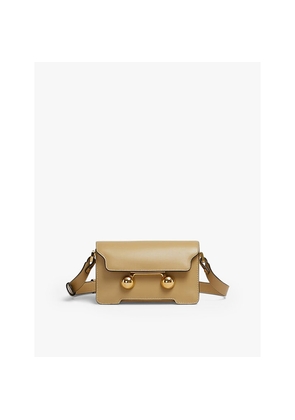 Womens Marni Trunkaroo Branded-Hardware Leather Shoulder Bag