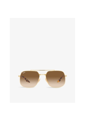 Ray-Ban Rb3699 Polarised Polished-Metal Sunglasses