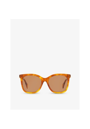 Gucci Gg1071S Square-Frame Tortoiseshell Acetate Sunglasses