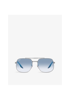 Ray-Ban Rb3699 Polarised Polished-Metal Sunglasses