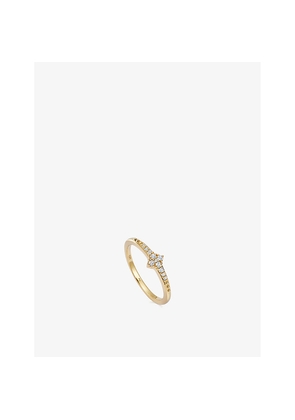 Womens Astley Clarke Luna Light 18ct Yellow Gold Vermeil and White Sapphire Ring