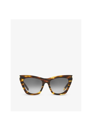 Womens Saint Laurent Sl214 Kate Cat-Eye-Frame Acetate Sunglasses