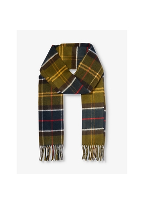 Mens Barbour Yaxley Checked Woven Scarf
