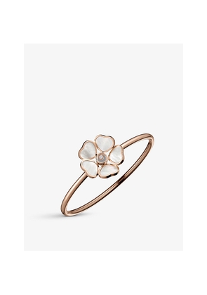 Chopard Happy Hearts Flower 18ct Rose-Gold, 0.05ct Diamond and Mother-Of-Pearl Bracelet