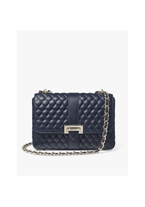 Womens Aspinal Of London Lottie Branded-Hardware Quilted Leather Shoulder Bag