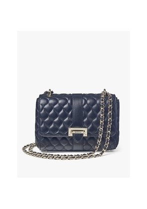 Womens Aspinal Of London Lottie Branded-Hardware Quilted Leather Shoulder Bag