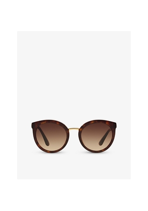 Womens Dolce & Gabbana Dg4268 Round-Frame Tortoiseshell Acetate Sunglasses