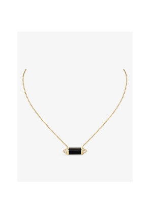 Les Berlingots De Cartier Medium 18ct Yellow-Gold, 0.33ct Brilliant-Cut Diamond and Onyx Pendant Necklace