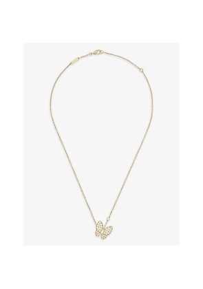 Van Cleef & Arpels Two Butterfly 18ct Yellow-Gold and Diamond Pendant