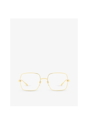 Gucci Gg1434O Square-Frame Metal Optical Glasses