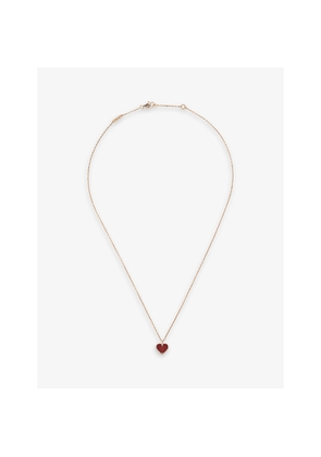 Van Cleef & Arpels Sweet Alhambra Gold and Carnelian Necklace
