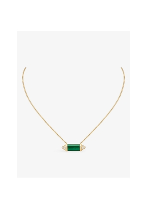 Les Berlingots De Cartier Medium 18ct Yellow-Gold, 0.33ct Brilliant-Cut Diamond and Malachite Pendant Necklace