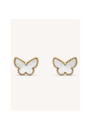 Van Cleef & Arpels Sweet Alhambra Gold and Mother-Of-Pearl Stud Earrings