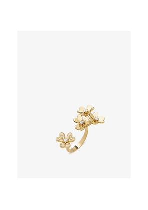 Van Cleef & Arpels Frivole 18ct Yellow-Gold and Diamond Between The Finger Ring
