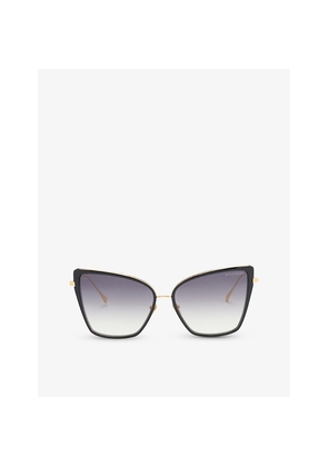 Womens Dita 21013 Sunbird Butterfly-Frame Acetate Sunglasses