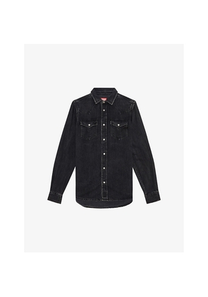 Mens Diesel Vega Patch-Pocket Regular-Fit Denim Overshirt