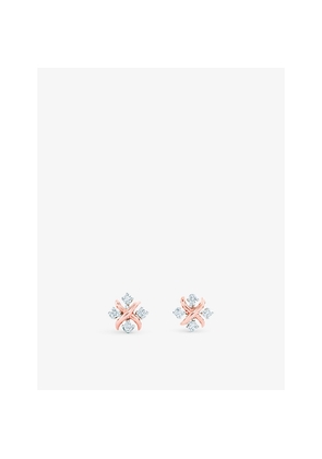 Tiffany & Co Schlumberger Lynn 18ct Rose Gold, Platinum and 0.27ct Diamond Earrings