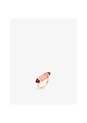 Les Berlingots De Cartier 18ct Rose-Gold, Pink Chalcedony and Garnet Cocktail Ring