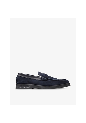Jimmy Choo Josh Driver Reverse-Suede Loafers